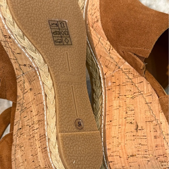 Women’s DOLCE VITA Otto wedge platform brown suede sandals- Size 9 - Picture 9 of 9